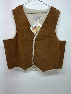New Men’s Brown Steer Brand XXL Wool Vest WW-24