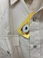New Men’s H Bar C Tan Short Sleeve Pearl Snap 16.5 Large AA-111