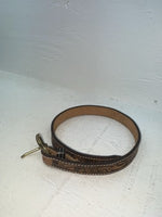New Brown Genuine Leather Perkies Tooled 22” Belt #170 NN-91