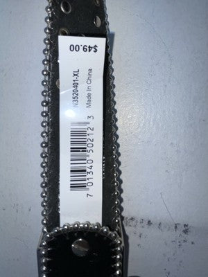 New Black Genuine Leather Blazin Roxx Blue Bling Cross XL Belt #N3520401 Z-78