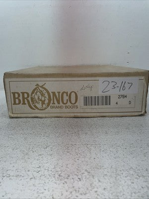 New Youth Brown Bronco Cowboy Boots. 2784 4 D. 23-167