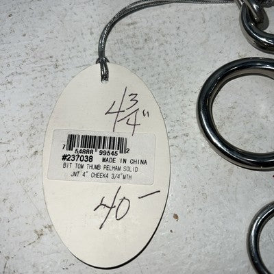 New Coronet 4 3/4” Pelham Tom Thumb Solid Bit #237038 X-504