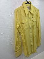 New Men’s RockMount Yellow Long Sleeve Pearl Snap Medium O-76