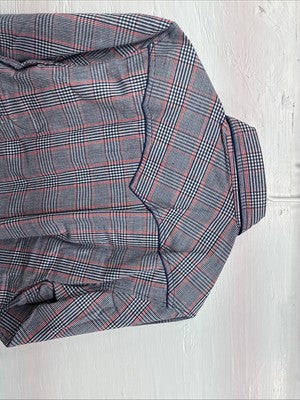 New Men’s Champion Western MultiColor Plaid Long Sleeve Pearl Snap Medium M-32