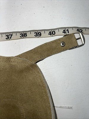NOS Tan Show Chaps With Fringe Adjustable Waist 42” L-39