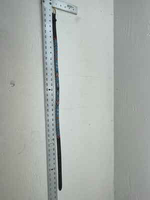 New Black Genuine Leather Beaded 32” Belt JJ-19