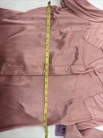 New Women’s Dickson Jenkins Pink Silk Long Sleeve Pearl Snap Size 40 KK-26