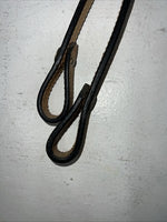 New Congress Leather Headstall W Spilt Reins Metal Plate Browband #6853 U-27