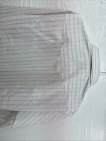 New Men’s H Bar C White Stripe Long Sleeve Pearl Snap 16 X 34 Large Q-61