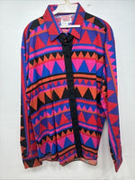New Women’s H Bar C Multicolor Design Long Sleeve Pearl Snap 18 X 42 II-49