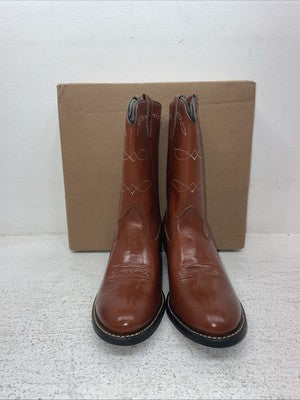 New Kids Brown Texas Brand Cowboy Boots. C 111 2 E E. 23-147