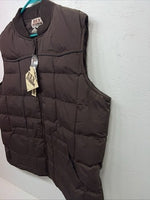 New Men’s Brown ELY Outerwear Puffer Waterproof Vest XXL L-606