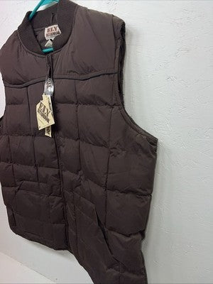 New Men’s Brown ELY Outerwear Puffer Waterproof Vest XXL L-606