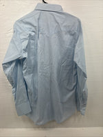 New Men’s H Bar C Baby Blue Long Sleeve Pearl Snap 15.5 Medium K-101