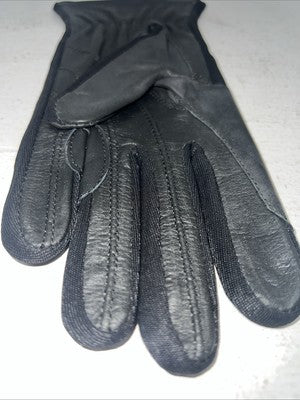 New Tough 1 Black Leather Equestrian Riding Gloves Q-507