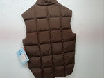 New Men’s Brown Comfy Reversible Puffer Vest Medium #5632 S-605