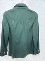 New Men’s Lee Green Long Sleeve Pearl Snap Jacket Medium O-52