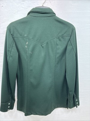 New Men’s Lee Green Long Sleeve Pearl Snap Jacket Medium O-52