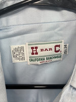 New Men’s H Bar C Baby Blue Long Sleeve Pearl Snap 15.5 Medium K-101