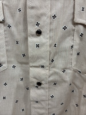 New Men’s Dickson Jenkins Tan Floral Long Sleeve Pearl Snap 17.5 XL AA-29