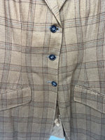 New Women’s Equestrian Yellow Plaid Riding Coat 16 #2433 WW-50