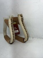 New Tough 1 White Rawhide Laced 3” Stirrups #57-1422 FF-10