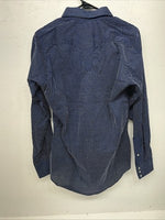 New Mens Blue Rockmount Ranch Wear Pearl Snap Long Sleeve Shirt 15.5x35 M P-22