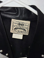 New 1849 Authentic Ranchwear Black White Leather Show Jacket 3XL QQ-13