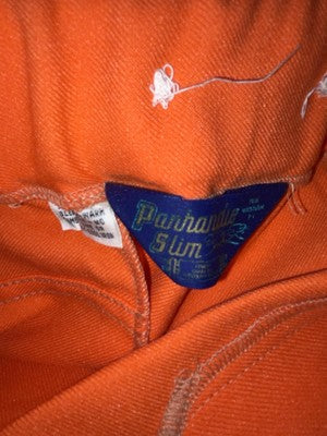 New Vintage Orange Panhandle Slim Polyester Pants NN-150