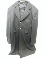New Men’s Circle S Black Long Suit Coat 42R #25832 LL-606