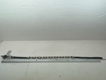 New Black Genuine Leather Silver Pendent XXL Belt #398402 NN-114