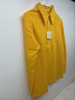 New Women’s H Bar C Yellow Half Zip Long Sleeve Shirt Large TT-130