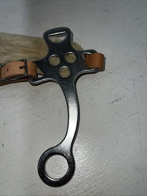 New Congress Leather Brown Fur Hackamore #47231 S-501