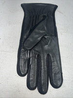 New Tough 1 Black Leather Equestrian Riding Gloves Q-507