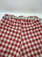 New Vintage Red Plaid Panhandle Slim Polyester Pants #1230 SS-101