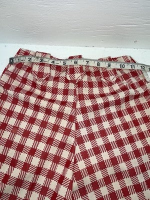 New Vintage Red Plaid Panhandle Slim Polyester Pants #1230 SS-101