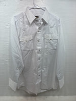 New Men’s Panhandle Slim White Long Sleeve Pearl Snap 16.5 Large CC-59
