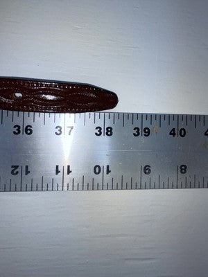 New Brown Genuine Leather Beaded 34” Belt Z-121
