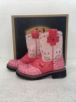 New Kids Pink Ariat Cowboy Boots. 10001979 2 M. 23-130