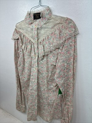 New Women’s Dickson Jenkins Floral Long Sleeve Button Up Size 36 YY-84