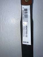 New Brown Genuine Leather Nocona Silver Pendent 32” Belt #N2427002 JJ-30