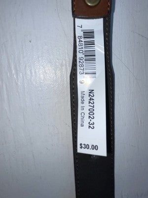 New Brown Genuine Leather Nocona Silver Pendent 32” Belt #N2427002 JJ-30