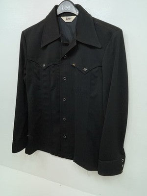 New Men’s Black Lee Long Sleeve Button Up Jacket 3B-115