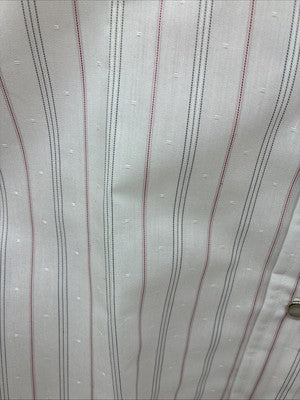 New Men’s H Bar C White Stripe Long Sleeve Pearl Snap 16 X 34 Large Q-61