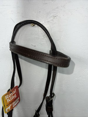 New Royal King Brown Bit Less Bridle #45-296-32-0 W-2