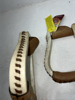 New Tough 1 White Rawhide Laced 3” Stirrups #57-1422 FF-10