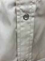 New Men’s ELY Cattleman Tan Short Sleeve Pearl Snap 16 Large AA-13
