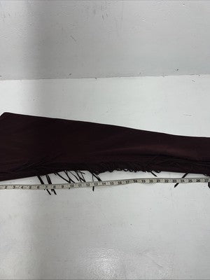 New Burgundy Cowboys Show Chaps With Fringe Adjustable Waist 32” N-45