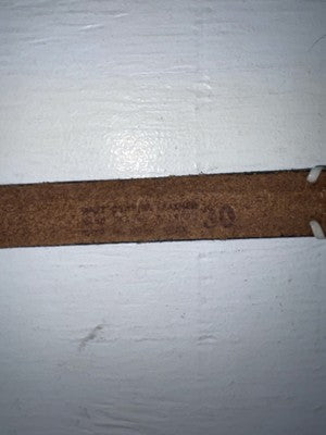New Brown Genuine Leather Beaded 30” Belt JJ-159