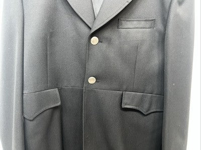 New Men’s Circle S Black Long Suit Coat 42R #25832 LL-606